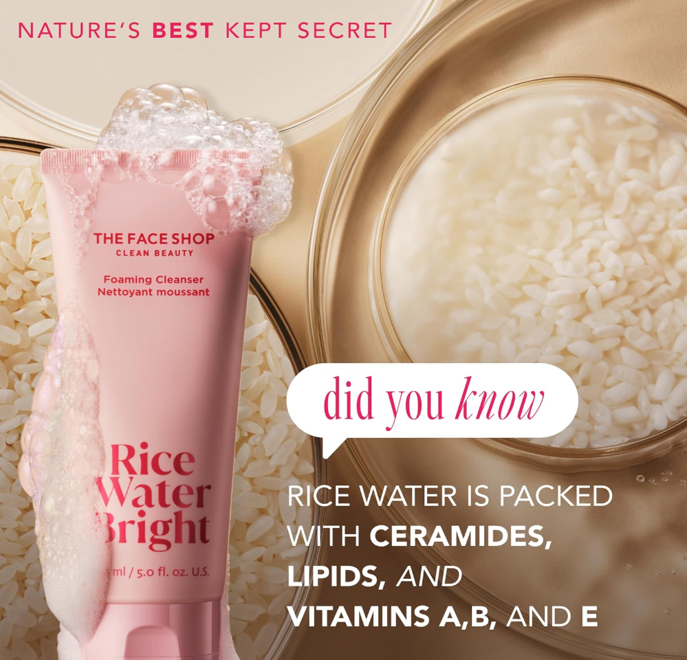 Rice Water Bright Foaming Facial Cleanser 150ml