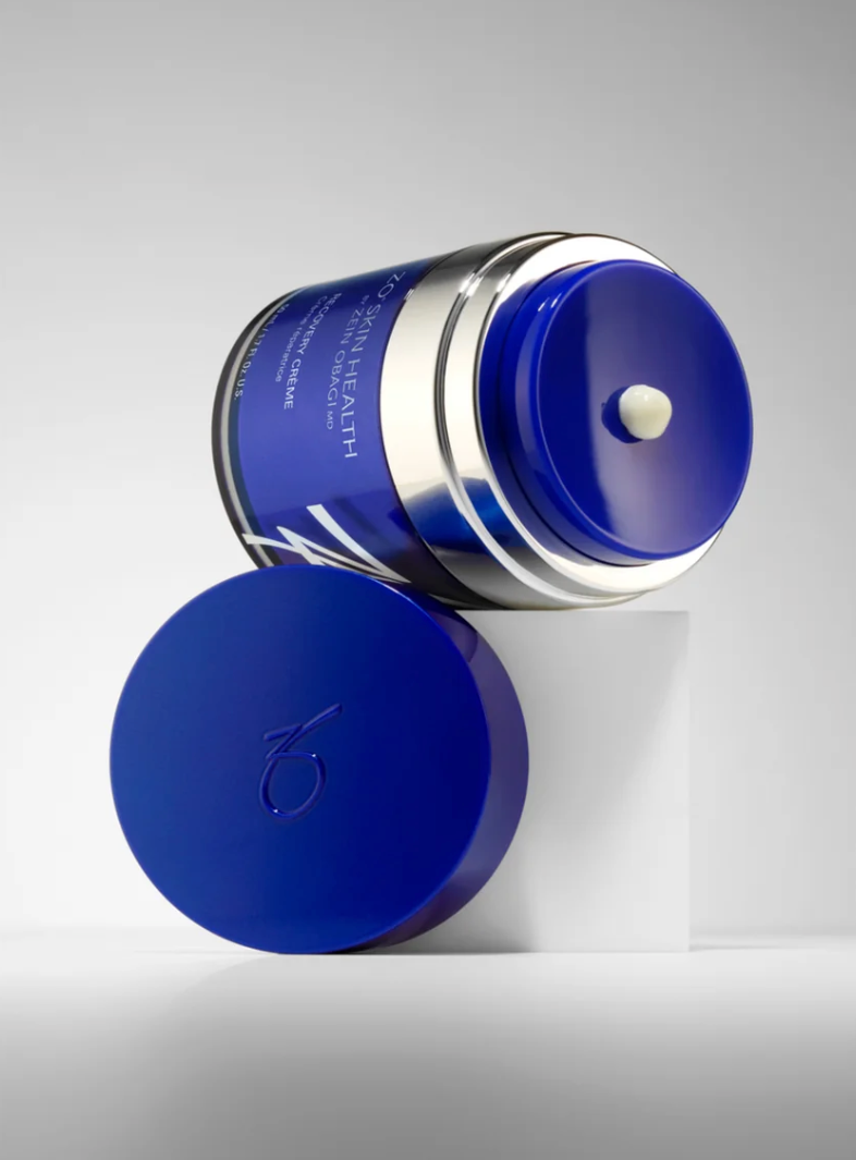 ZO Skin Health Recovery Crème promotional on light grey background