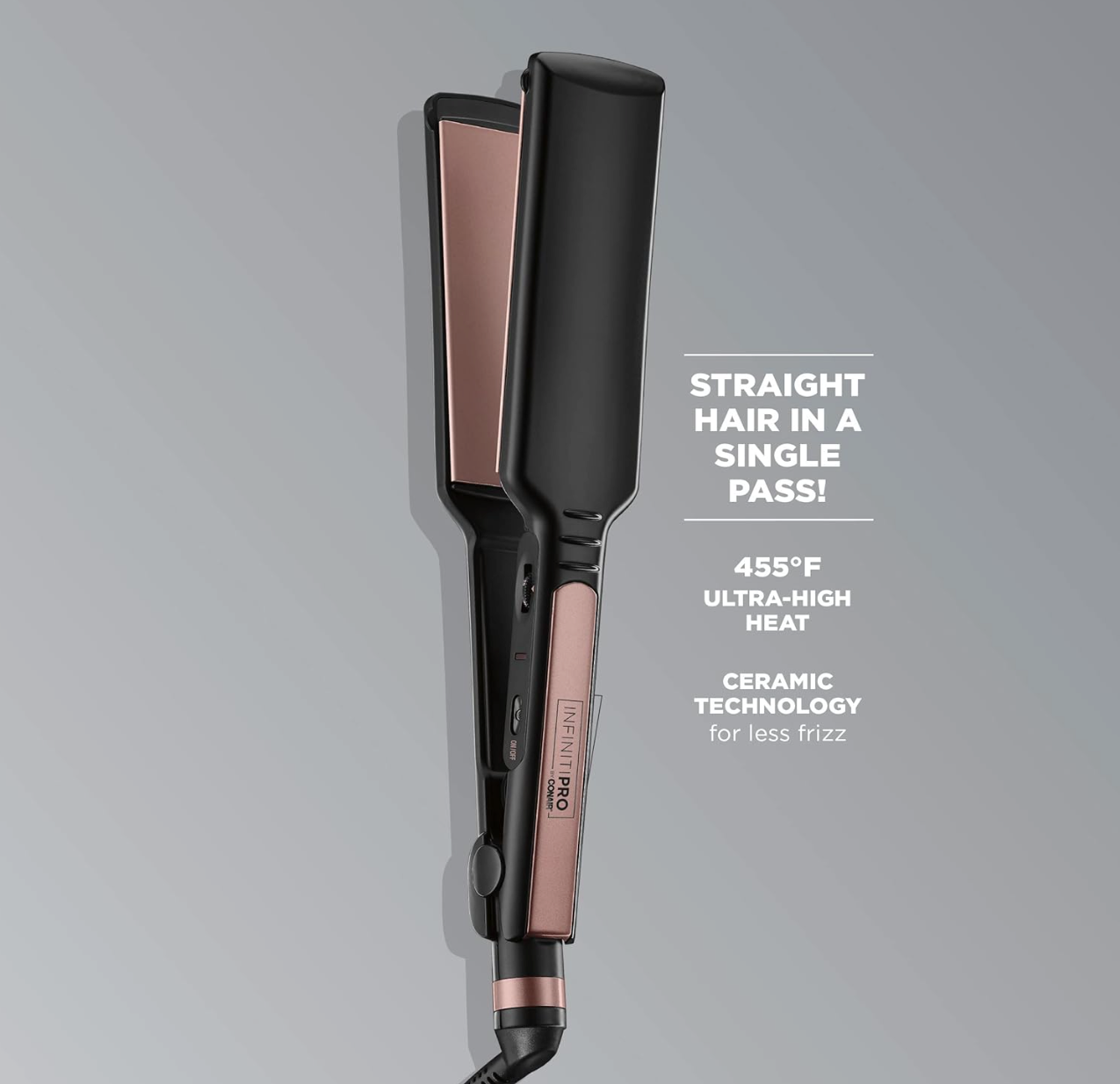 INFINITIPRO 1¾-inch Rose Gold Ceramic Flat Iron