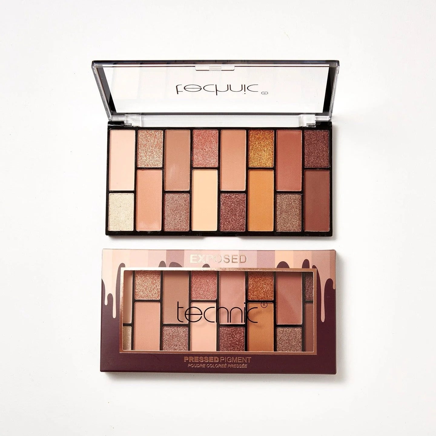 Technic Pressed Pigment Palette Exposed 30g palette for rich colour payoff with smooth blending and defined finish