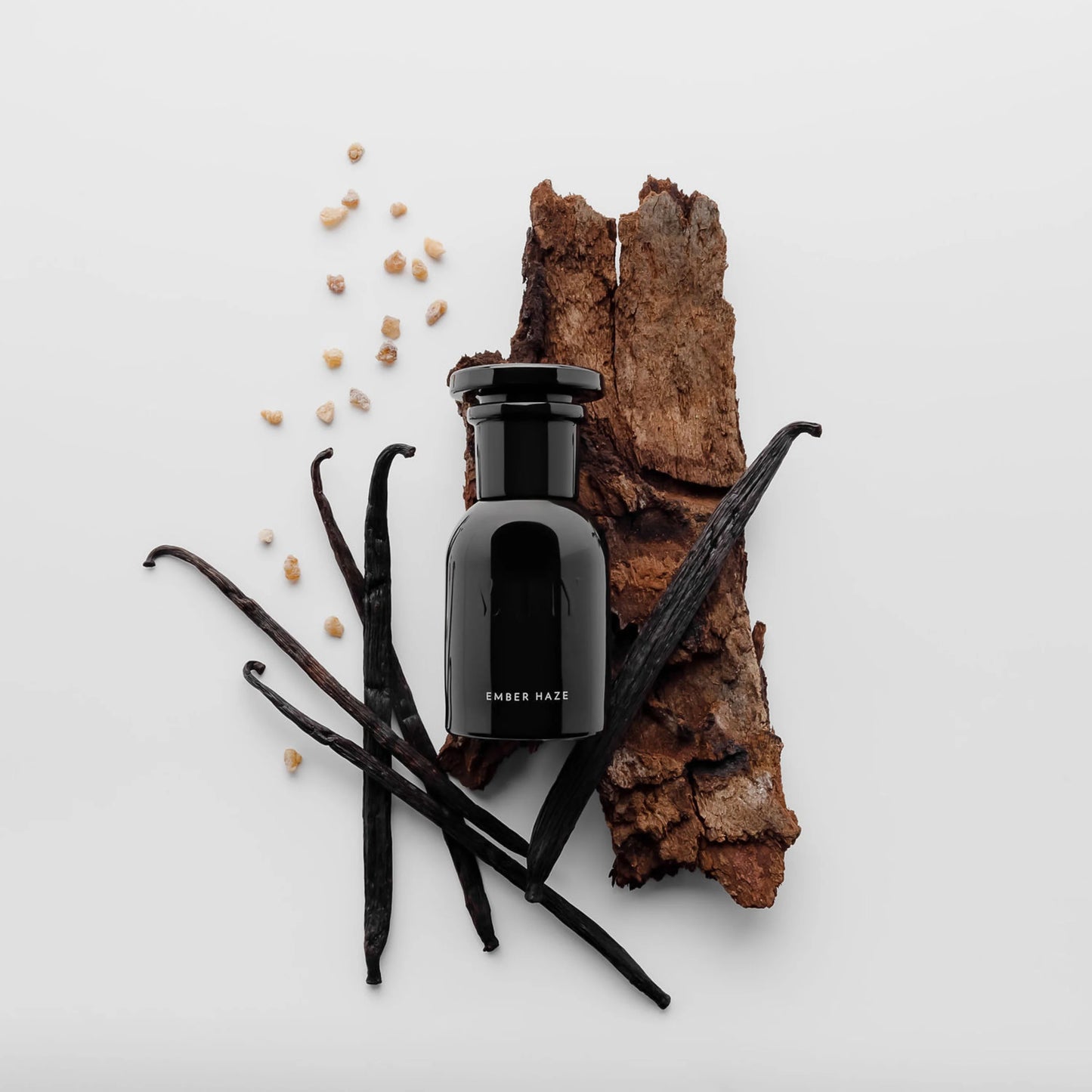 VAHY Ember Haze Natural Perfume 50ml for warm radiant fragrance with refined depth and an understated smoky veil