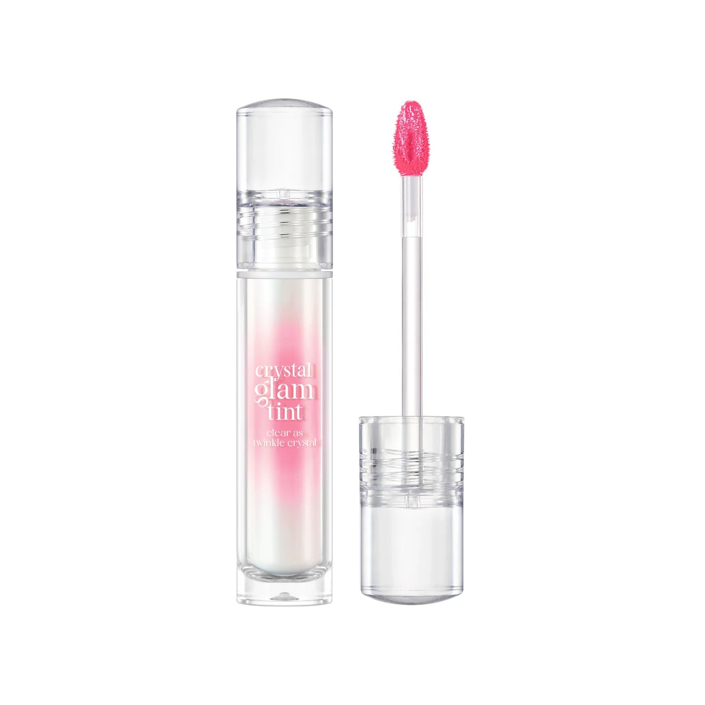 CLIO Crystal Glam Tint shade Heart Pink Diamond 3.4g lip tint for bright pink tone with a glossy radiant finish