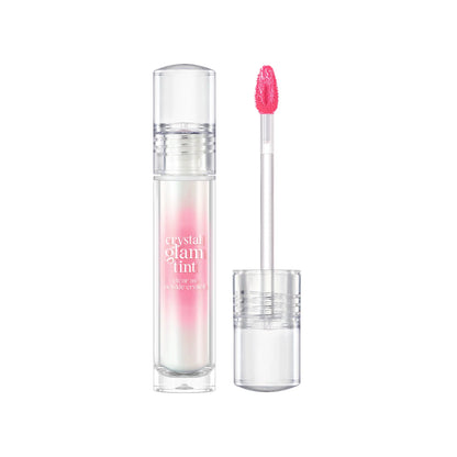 CLIO Crystal Glam Tint shade Heart Pink Diamond 3.4g lip tint for bright pink tone with a glossy radiant finish