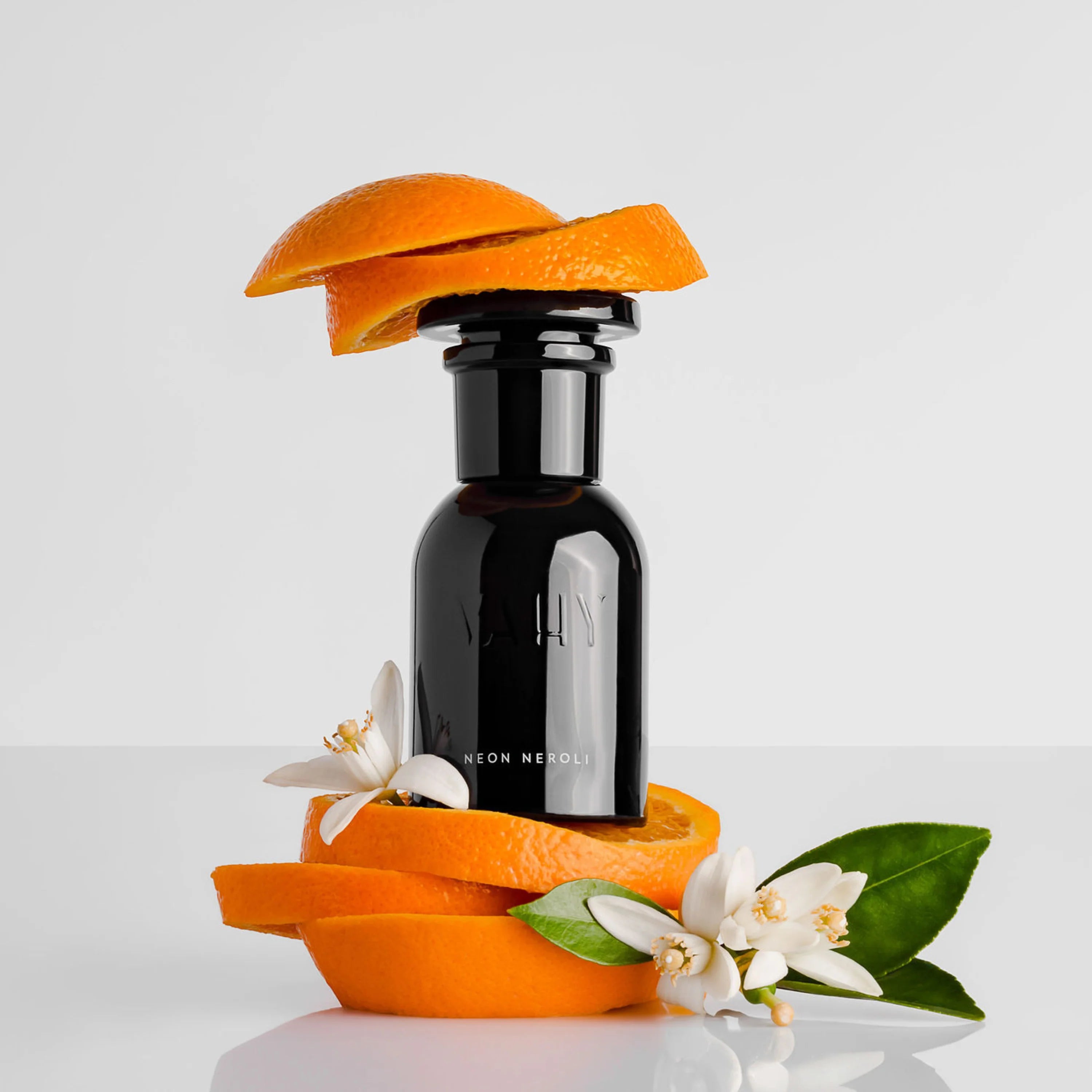 VAHY Neon Neroli Natural Perfume 50ml capturing sunlit citrus notes and a luminous floral finish