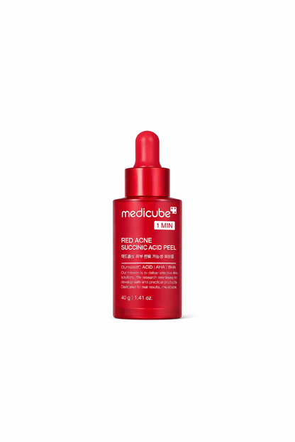 Medicube Red Acne Succinic Acid Peel 40g clarifying exfoliating treatment designed to target breakouts and refine skin texture