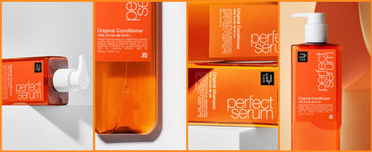 MISE EN SCENE Perfect Serum Original Conditioner 680ml for smooth silky hair with frizz control enhanced shine and healthy finish