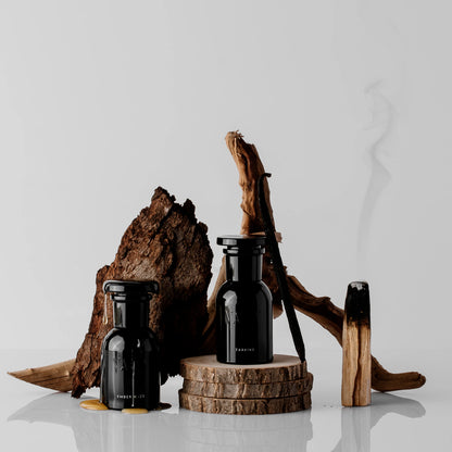 VAHY Ember Haze Natural Perfume 50ml blending amber warmth and soft smoke into a fragrance that feels intimate, glowing and refined