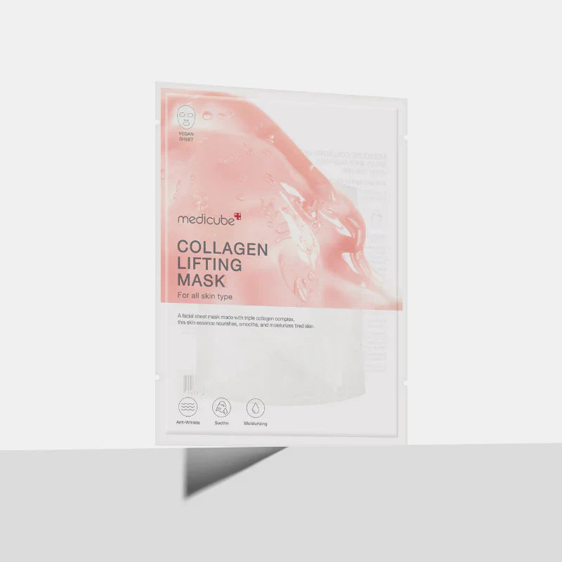 Medicube Collagen Lifting Mask 27g helping to improve skin elasticity and create a smoother, more lifted appearance