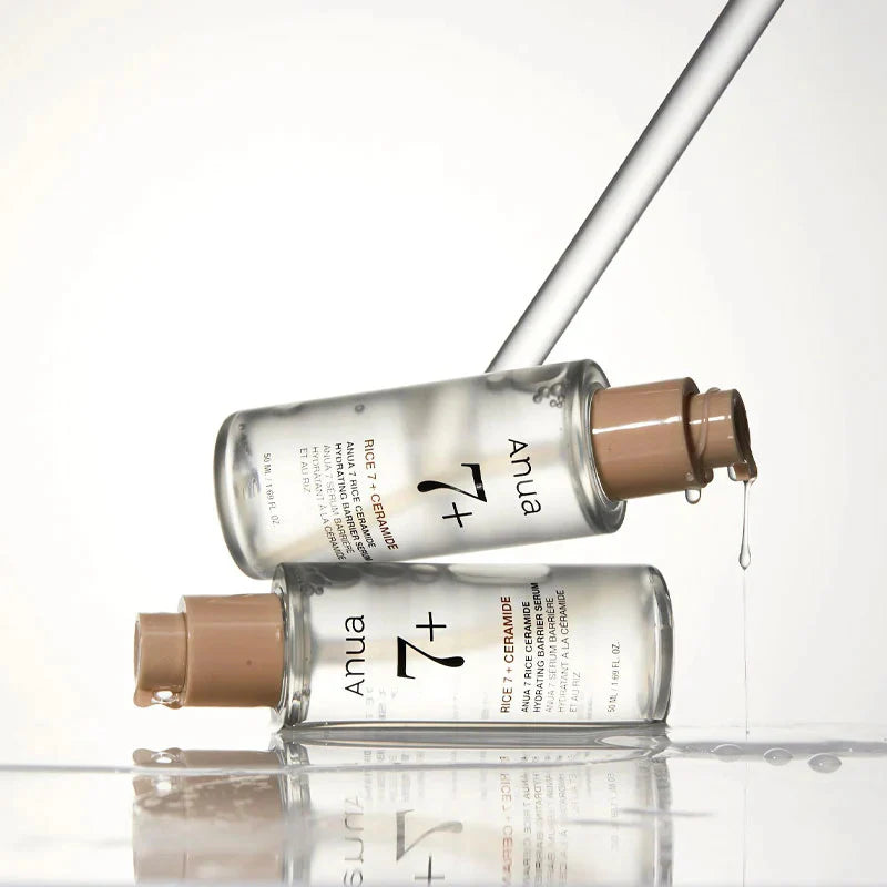 ANUA 7 Rice Ceramide Hydrating Barrier Serum 50ml for smooth skin with a refined hydrated finish