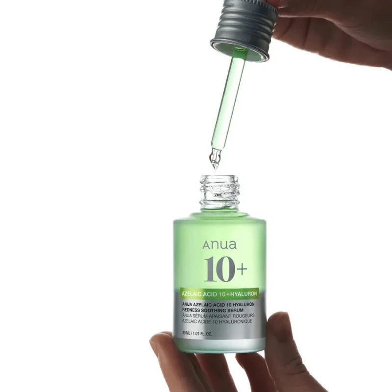ANUA Azelaic Acid 10 Hyaluron Redness Soothing Serum 30ml for soothed skin with a soft balanced appearance