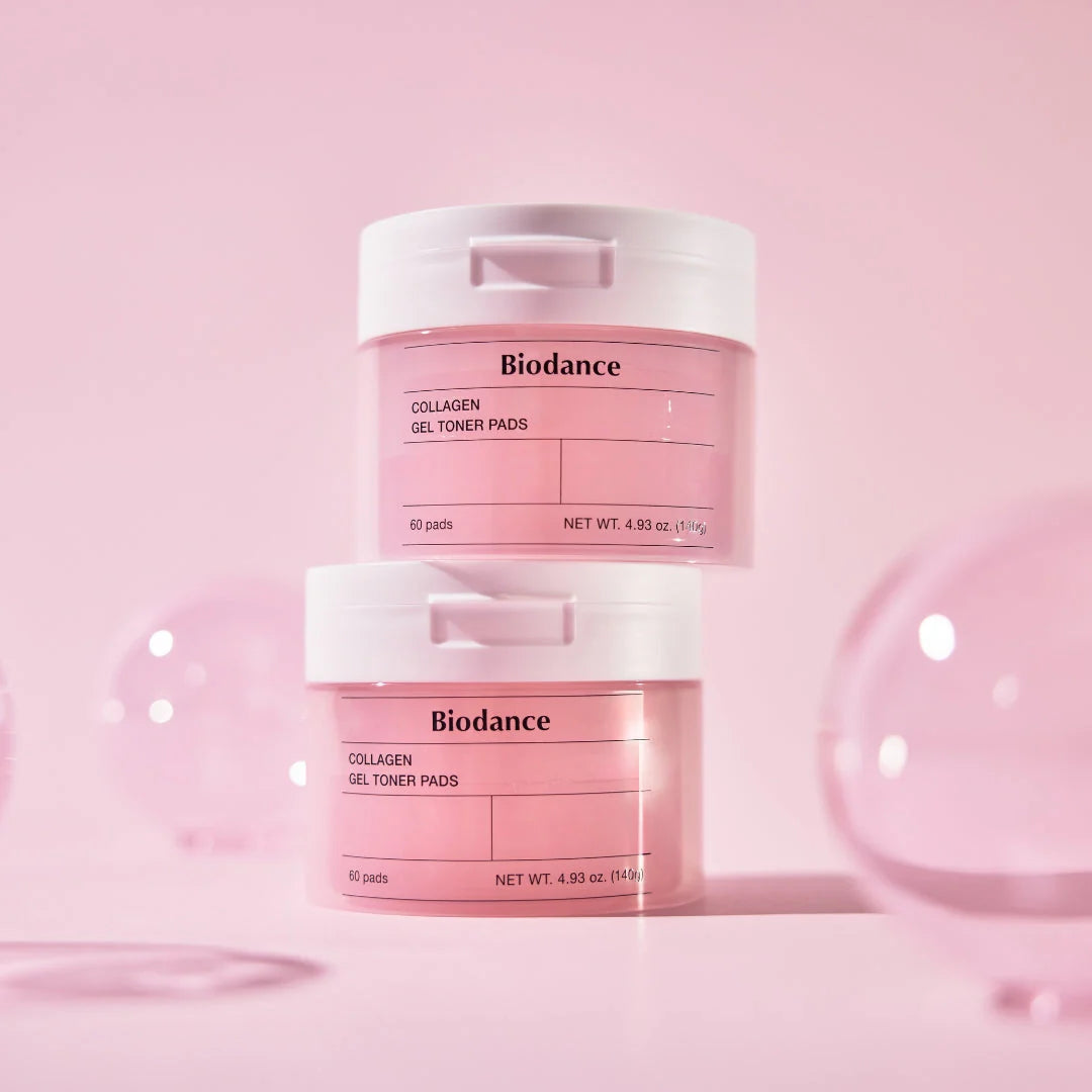Biodance Collagen Gel Toner Pads leaving skin fresh hydrated and softly smoothed 60 pads