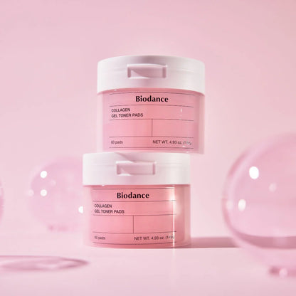 Biodance Collagen Gel Toner Pads leaving skin fresh hydrated and softly smoothed 60 pads