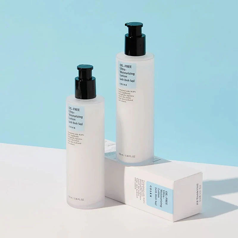 COSRX Oil Free Ultra Moisturizing Lotion With Birch Sap 100ml for soft hydrated skin with a smooth natural finish