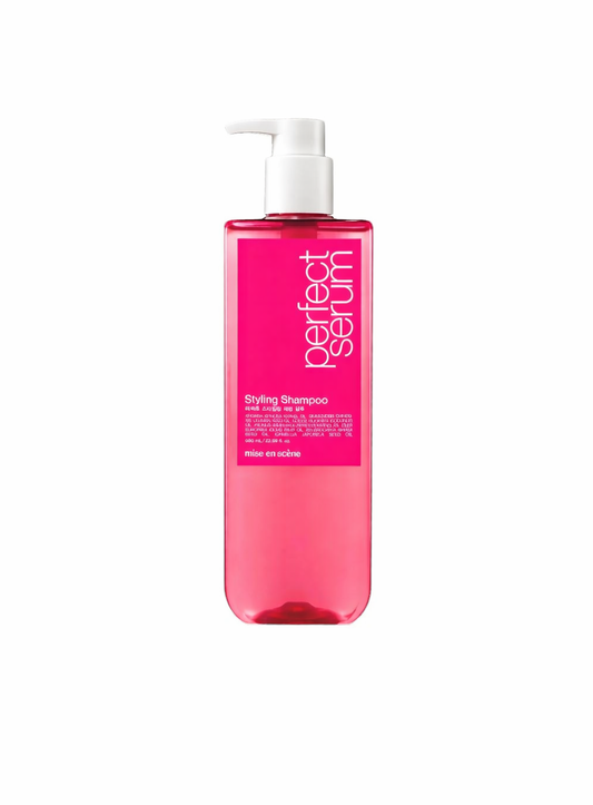 MISE EN SCENE Perfect Serum Styling Shampoo 680ml smoothing shampoo for dry hair gentle cleansing frizz control and soft glossy finish