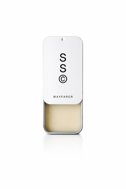 Solid State Wayfarer Solid Cologne compact fragrance balm designed for smooth, portable and long-lasting scent application