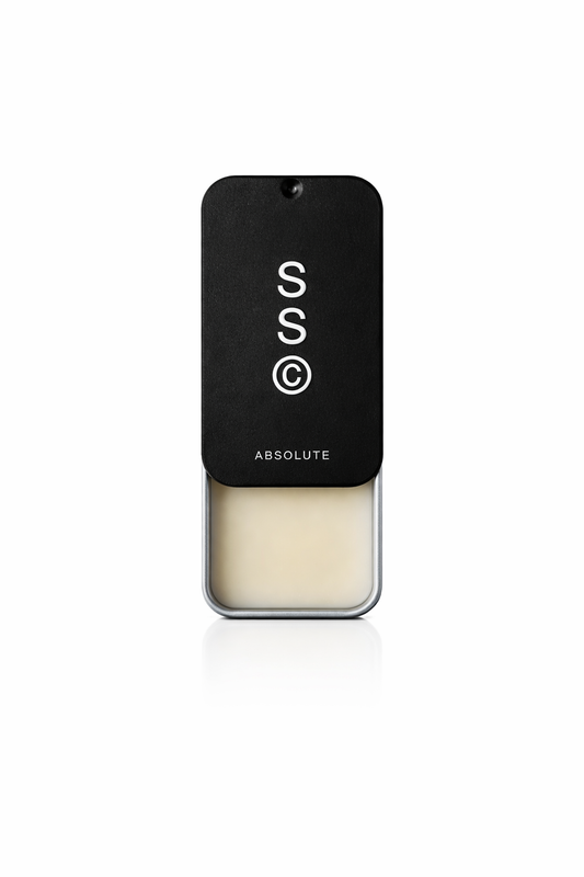 Solid State Absolute Solid Cologne compact fragrance balm designed for smooth, long-lasting and controlled scent application