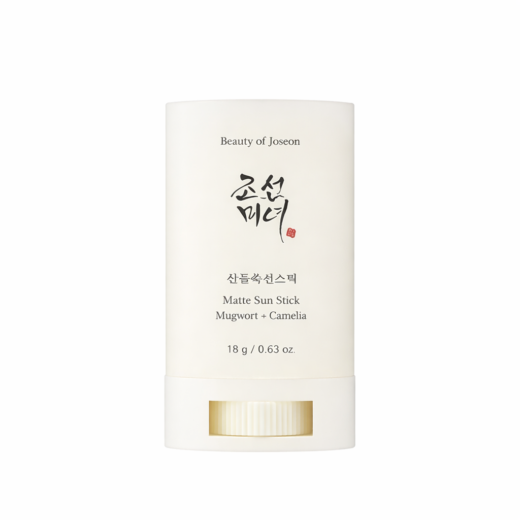 Beauty of Joseon Matte Sun Stick Mugwort + Camellia 18g portable matte sunscreen stick designed to control shine while protecting the skin