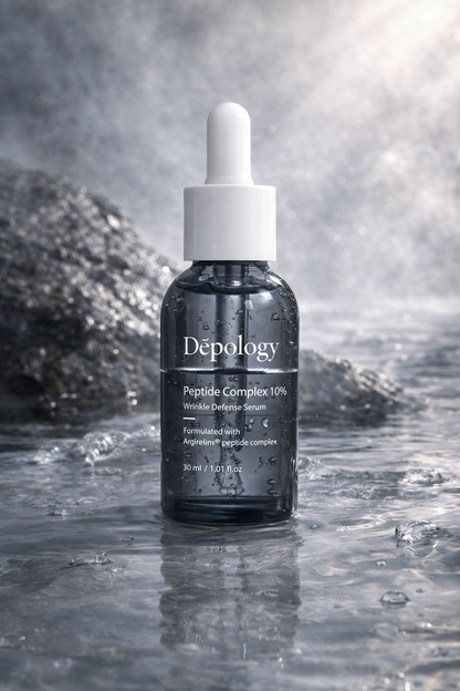 Depology Peptide Complex 10% Wrinkle Defence Serum 30ml with peptide complex for refined smoother looking skin