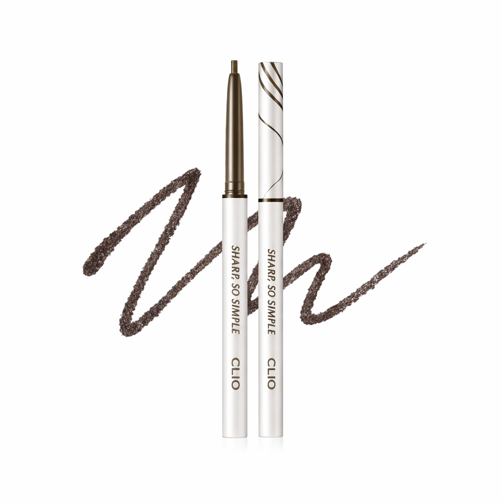 CLIO Sharp So Simple Waterproof Pencil Liner 0.14g shade Dark Brown eyeliner for rich brown intensity with a smooth defined finish