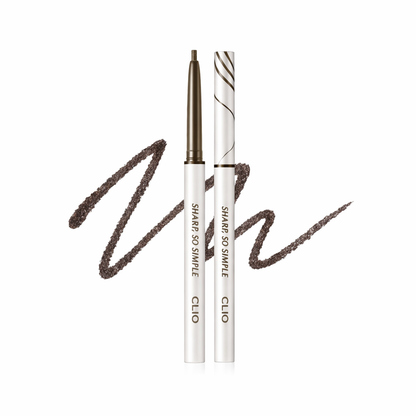 CLIO Sharp So Simple Waterproof Pencil Liner 0.14g shade Dark Brown eyeliner for rich brown intensity with a smooth defined finish