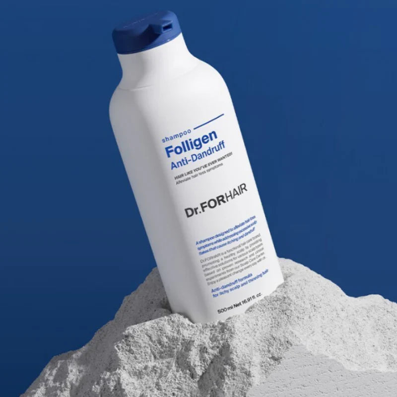 Dr.FORHAIR Folligen Anti-Dandruff Shampoo 300ml for reducing dandruff flakes soothing scalp and restoring balance