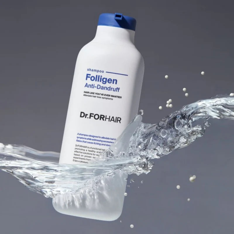 Dr.FORHAIR Folligen Anti-Dandruff Shampoo 300ml for clean flake free scalp with refreshed balanced and healthy hair