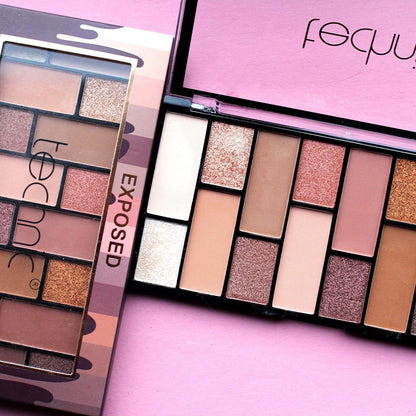 Technic Pressed Pigment Palette Exposed 30g palette with rich pigment shades for intense colour payoff and blendable finish