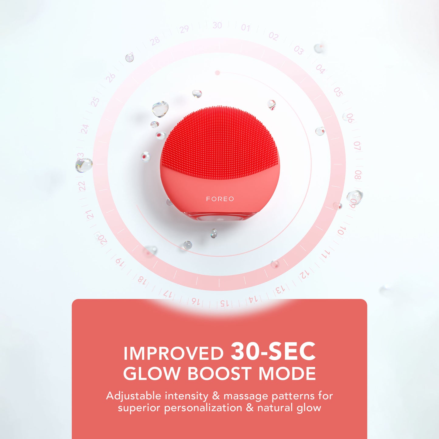FOREO Coral facial cleansing device designed for effective daily cleansing with a lightweight, ergonomic design