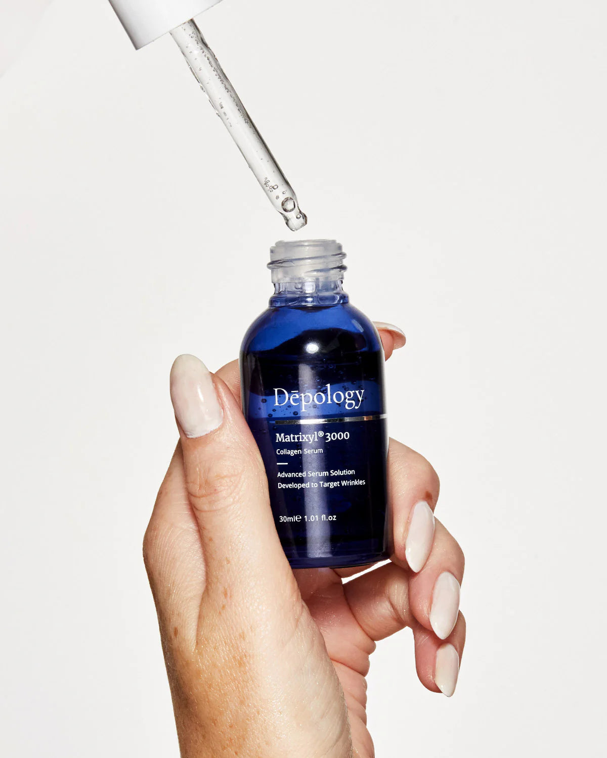 Depology Matrixyl 3000 Collagen Serum 30ml lightweight serum texture for smooth application and targeted delivery of peptides