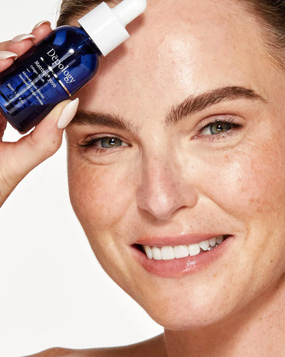 Depology Matrixyl 3000 Collagen Serum 30ml applied to skin to support collagen production and improve overall skin condition