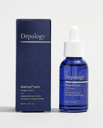 Depology Matrixyl 3000 Collagen Serum 30ml for improving skin texture and reducing the appearance of fine lines
