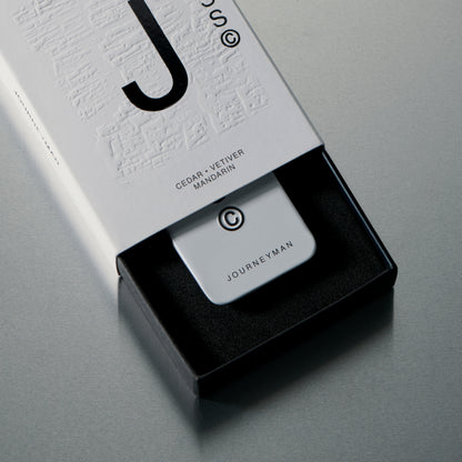 Solid State Journeyman solid cologne delivering a balanced, versatile scent with a smooth, wearable profile