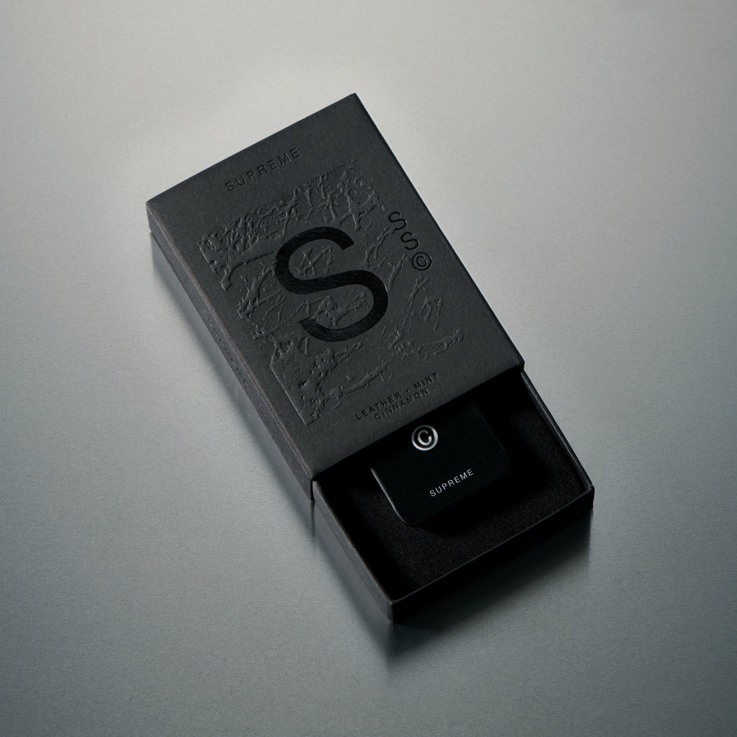 Solid State Supreme solid cologne formulated for controlled fragrance application with a smooth, wax-based texture