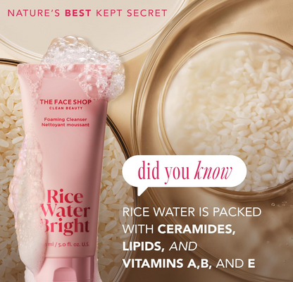 Rice Water Bright Foaming Facial Cleanser 150ml