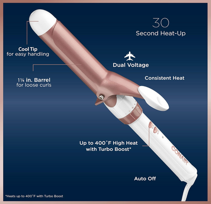 Double Ceramic 1¼-inch Curling Iron