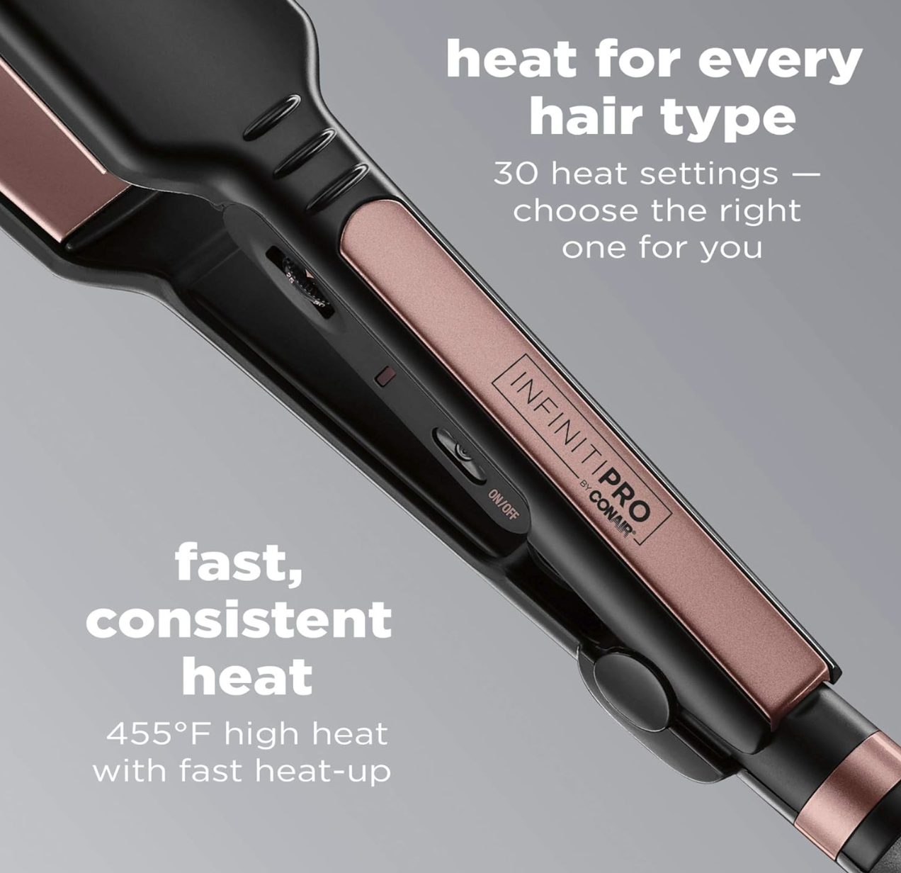 INFINITIPRO 1¾-inch Rose Gold Ceramic Flat Iron