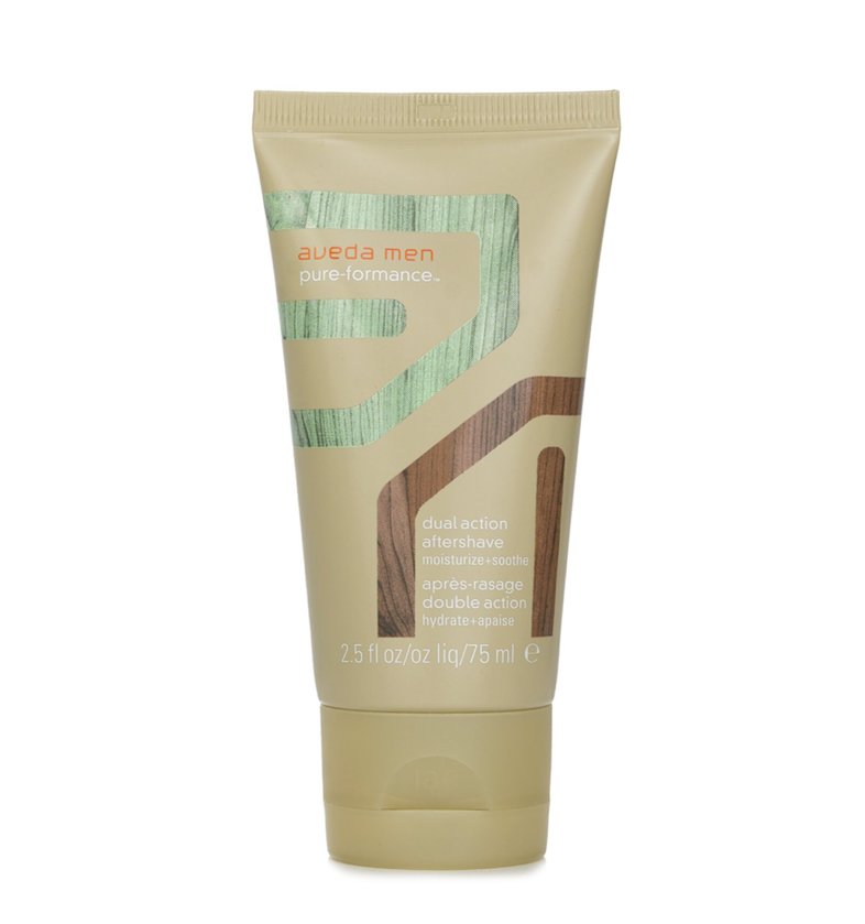 Tube of Aveda men's grooming product on a white background