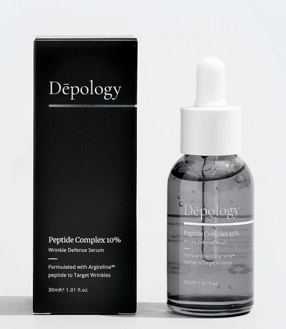 Depology Peptide Complex 10% Wrinkle Defence Serum 30ml lightweight serum for improving skin texture and enhancing smoothness