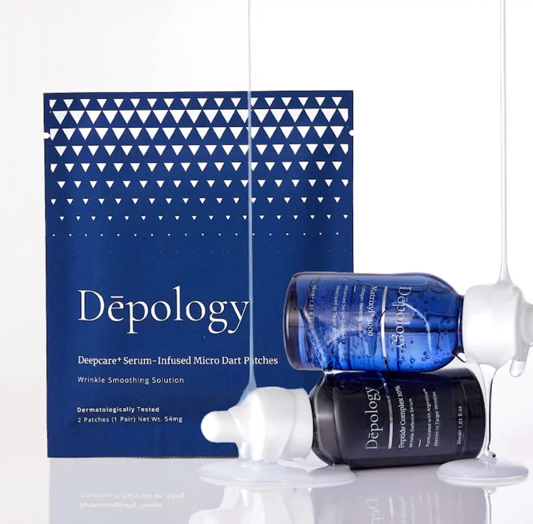 Depology Deepcare Plus Serum Infused Micro Dart Patches for advanced skincare with micro dart delivery and targeted results