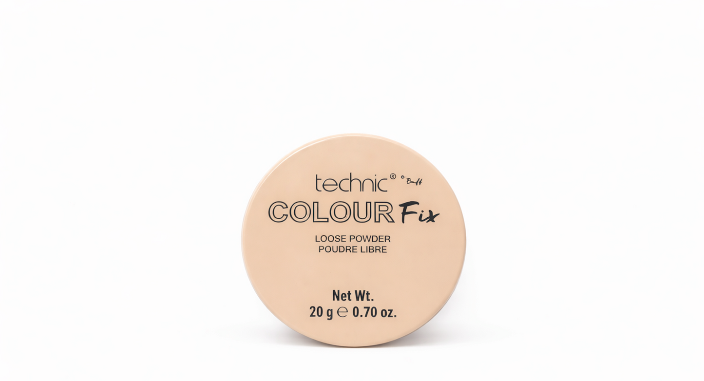 Technic Colour Fix Loose Powder 20g colour correcting setting powder for brightening skin balancing tone and smooth finish