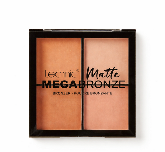 Technic Mega Matte Bronze and Contour Palette 11.2g face palette with matte contour and bronzer shades for sculpting and warmth