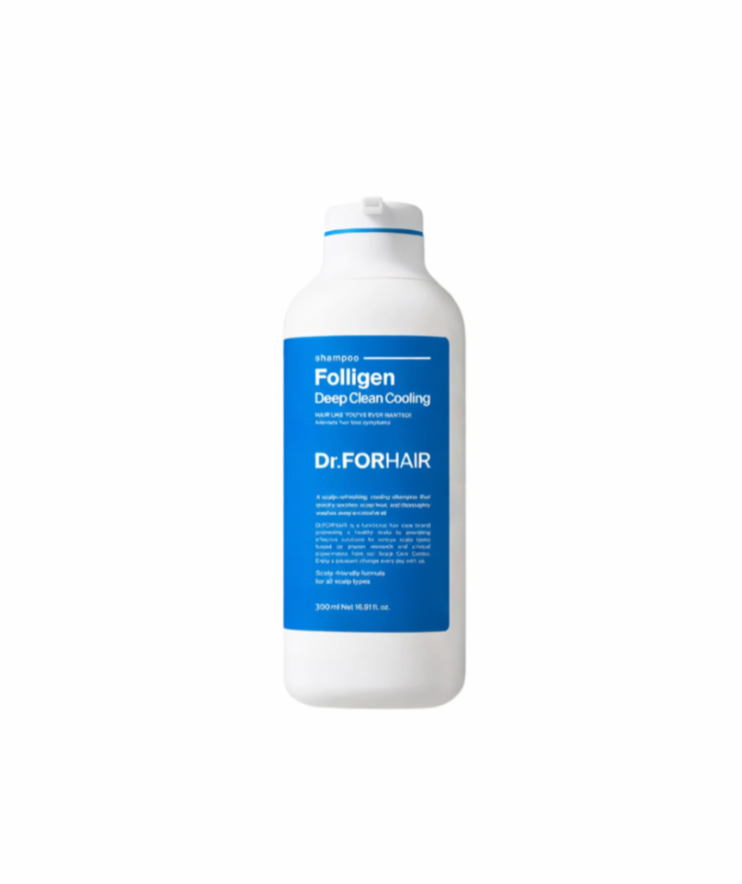 Dr.FORHAIR Folligen Deep Clean Cooling Shampoo 300ml deep cleansing shampoo for oily scalp cooling refreshing and removing buildup