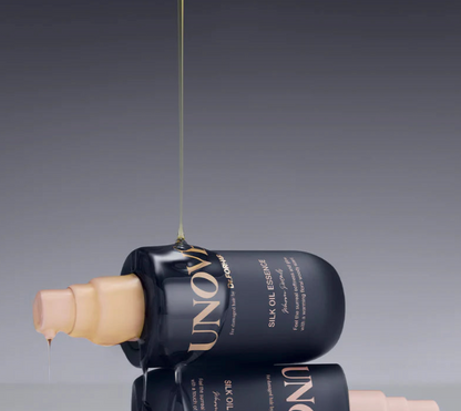 UNOVE Silk Oil Essence Warm Petals 70ml lightweight oil texture for smoothing frizz adding shine and soft silky hair
