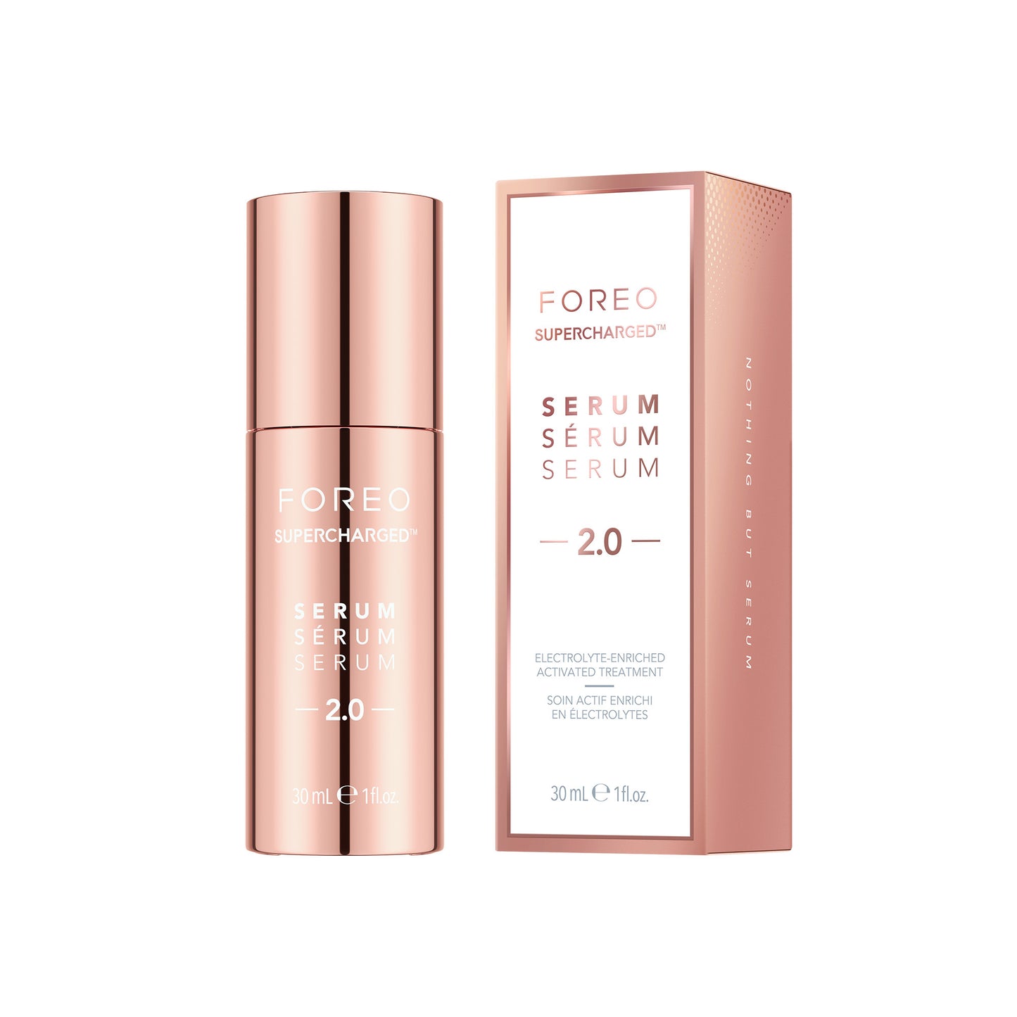 FOREO SUPERCHARGED™ Serum 2.0 30ml hydrating serum designed to enhance skin radiance and boost moisture with lightweight absorption