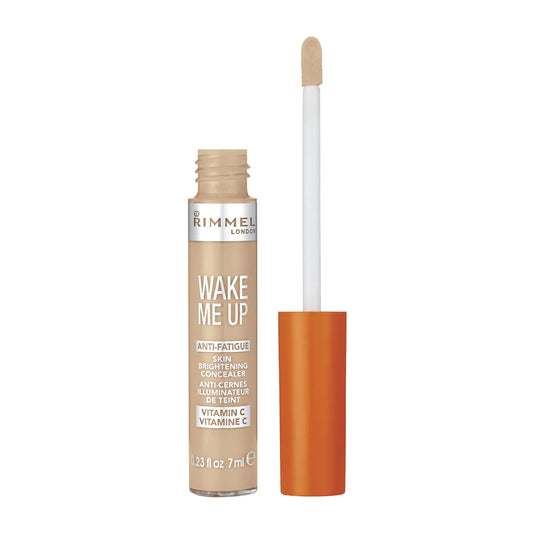 Rimmel Wake Me Up concealer with applicator on a white background