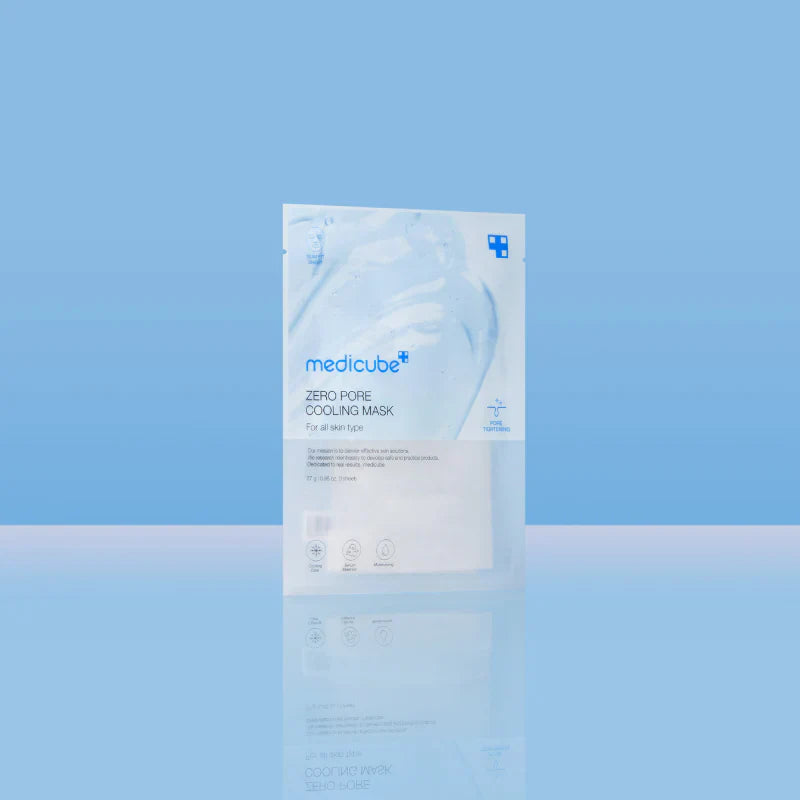 Medicube Zero Pore Cooling Mask 27g formulated to tighten the look of pores while delivering a refreshing cooling effect