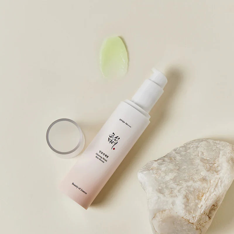 Beauty of Joseon Ginseng Moist Sun Serum 50ml formulated to combine daily UV protection with deep, skin-conditioning hydration