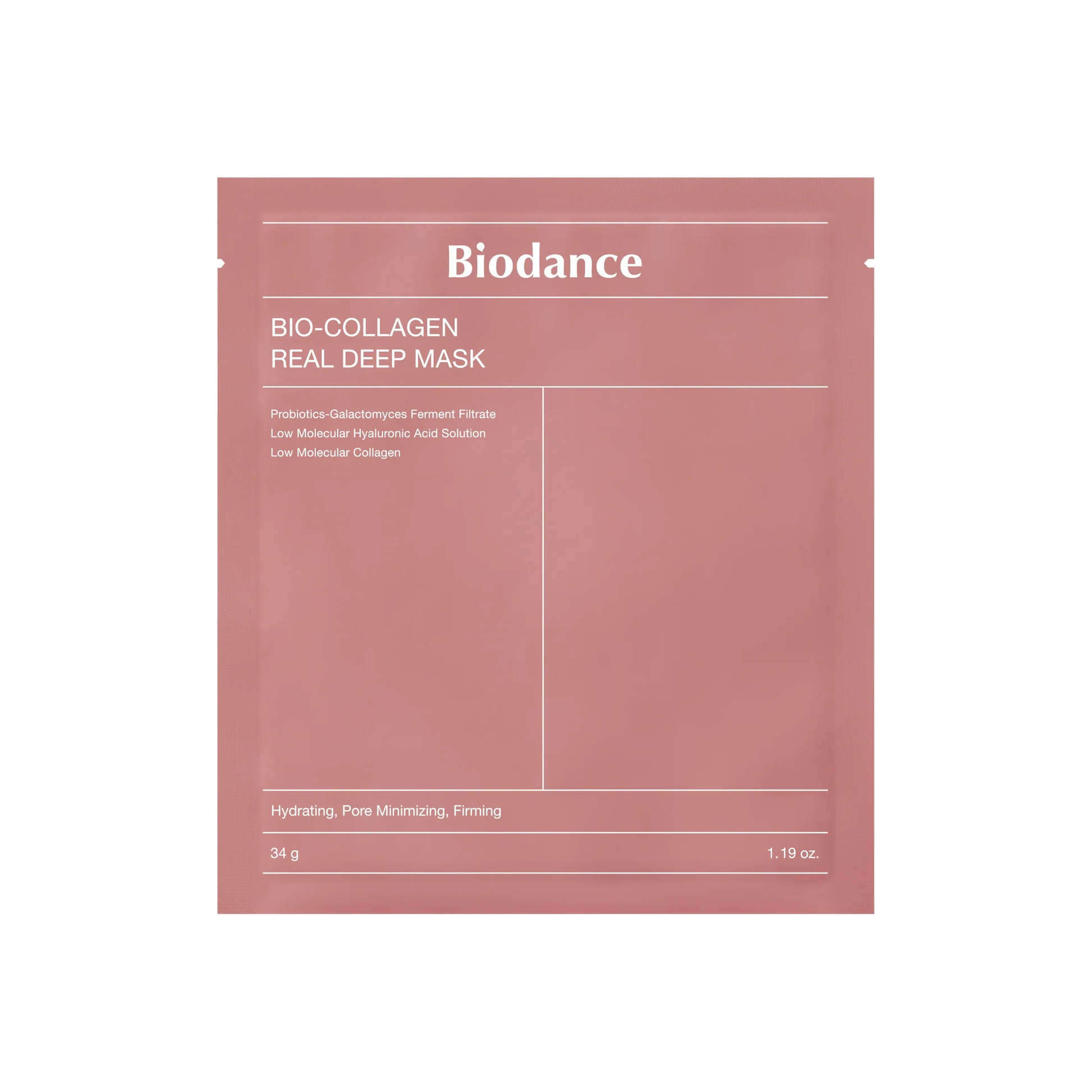 Biodance Bio Collagen Real Deep Mask 34g for plump hydrated skin with a smooth firm finish