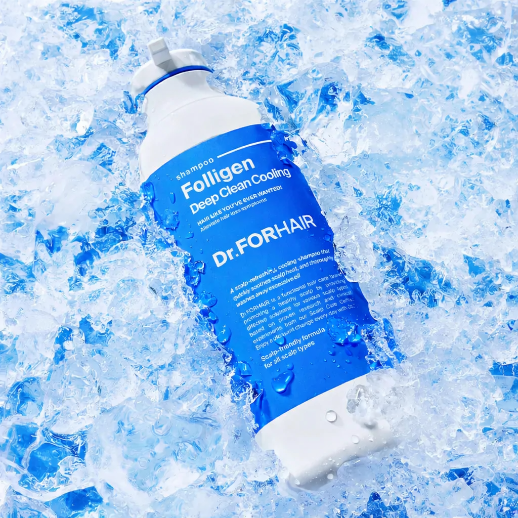 Dr.FORHAIR Folligen Deep Clean Cooling Shampoo 300ml for clean refreshed scalp with oil control and lightweight healthy hair