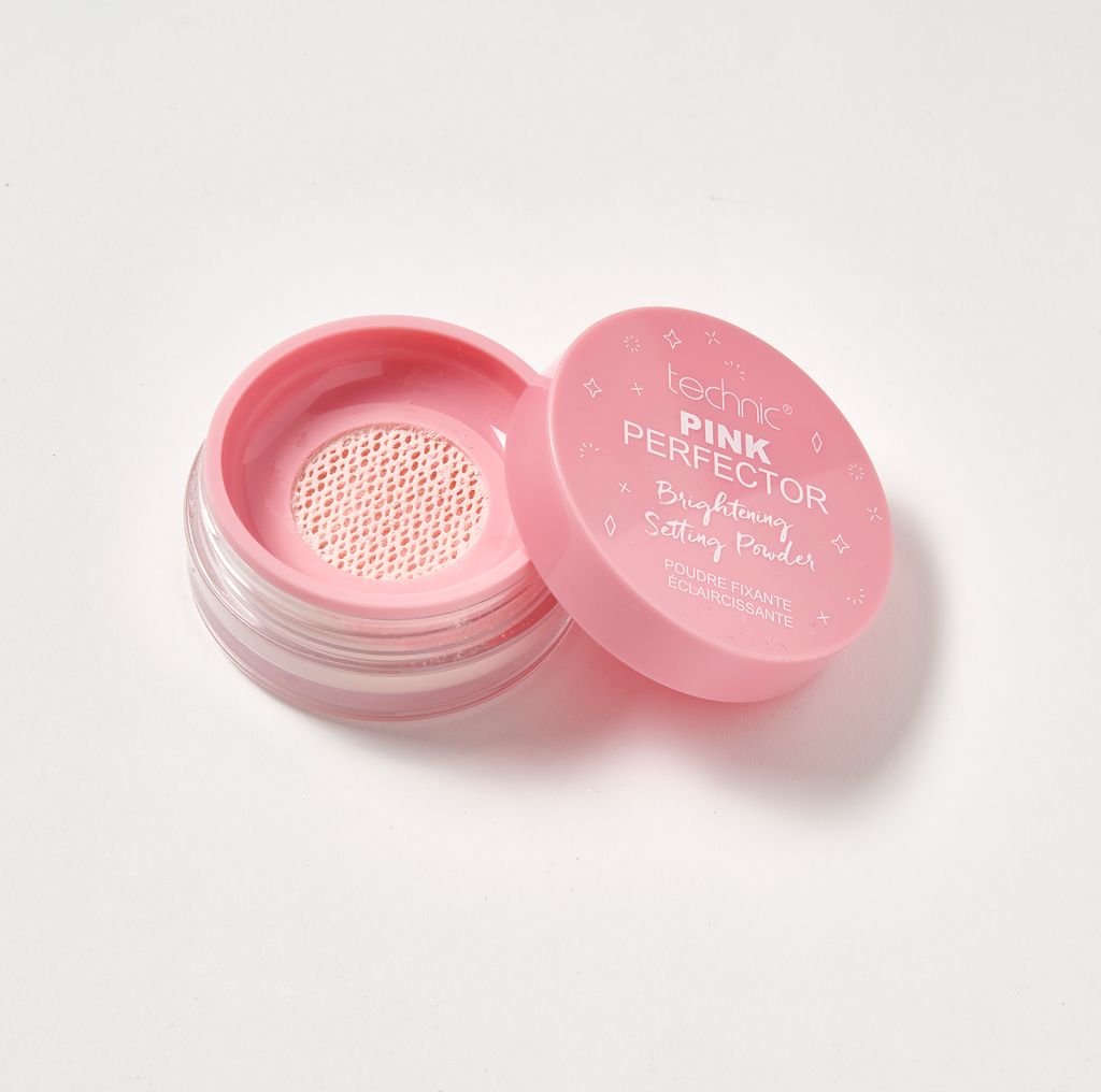 Technic Pink Perfector Brightening Setting Powder 10g brightening powder for enhancing radiance and smoothing complexion